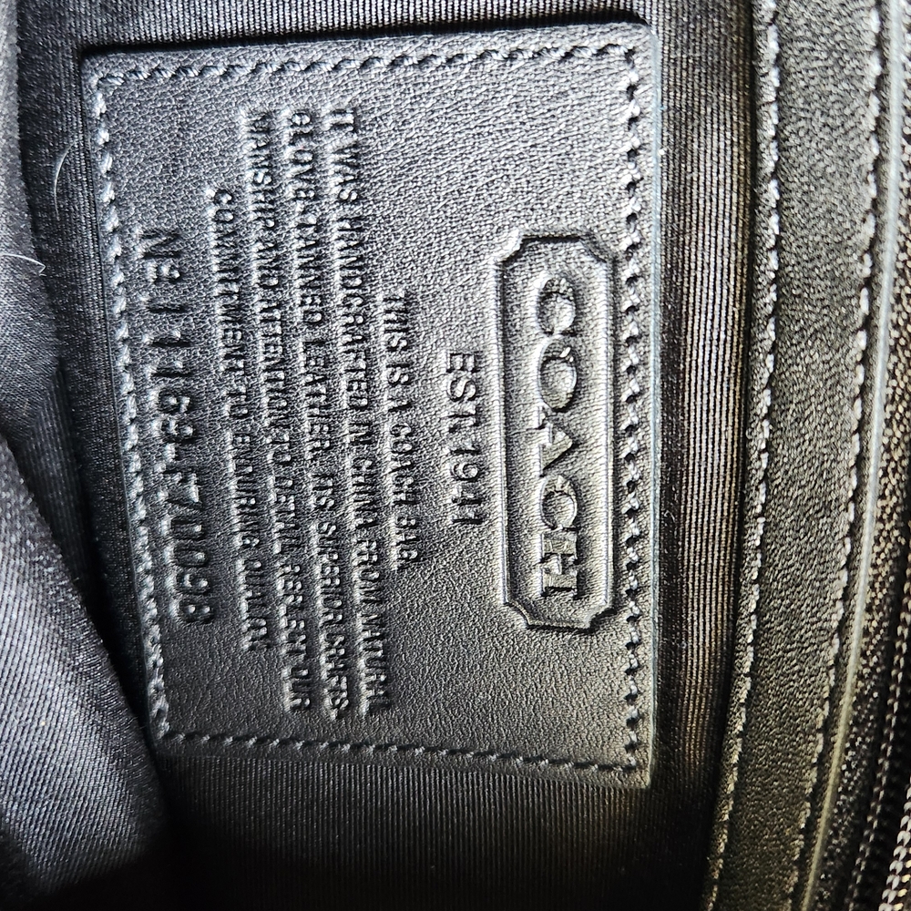 Coach Black Leather Men's Briefcase - Picture 4 of 10